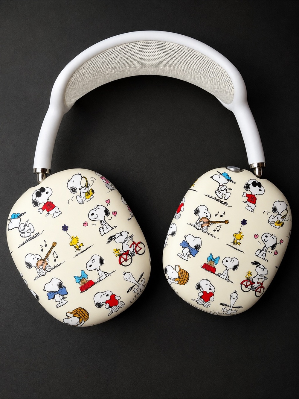 Apple AirPods Max Purple + Snoopy Ear Cup Coverings | Excellent Condition